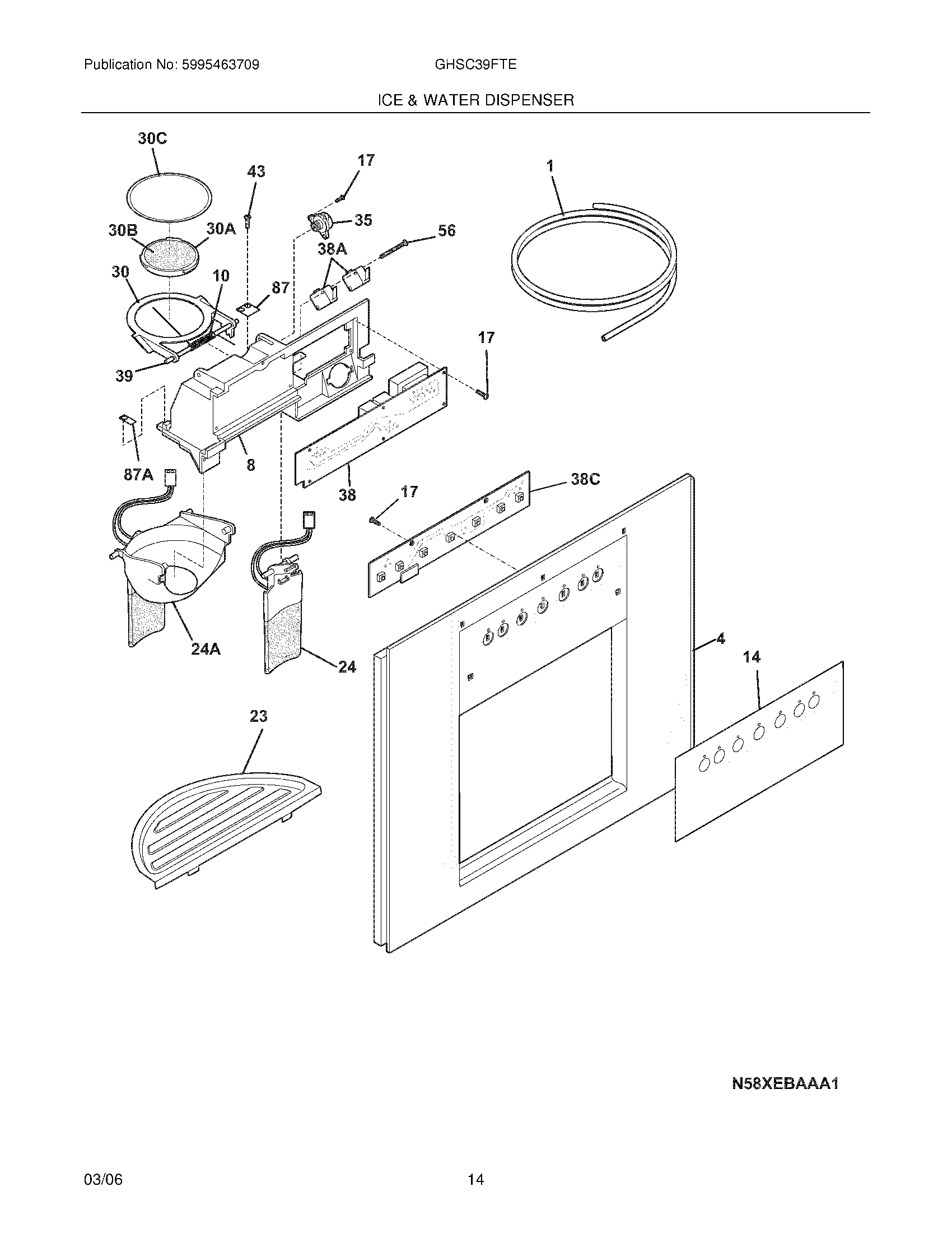 15 - ICE & WATER DISPENSER