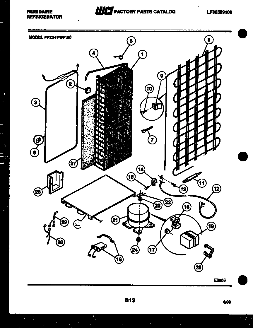 10 - SYSTEM AND AUTOMATIC DEFROST PARTS