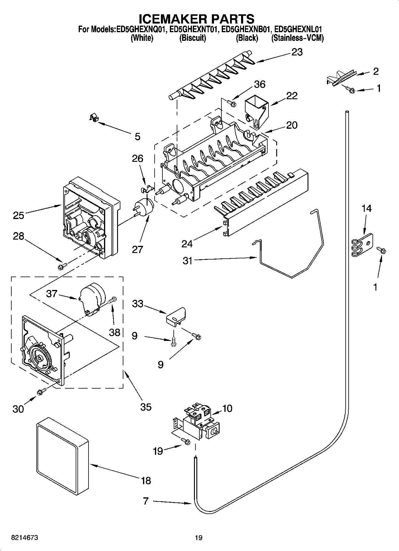 12 - ICEMAKER PARTS, OPTIONAL PARTS