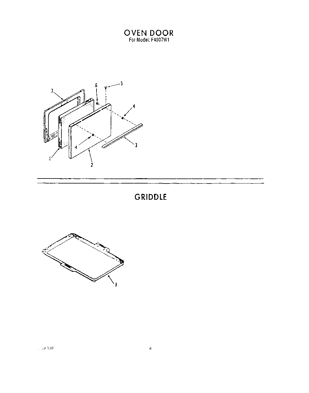 06 - OVEN DOOR , GRIDDLE