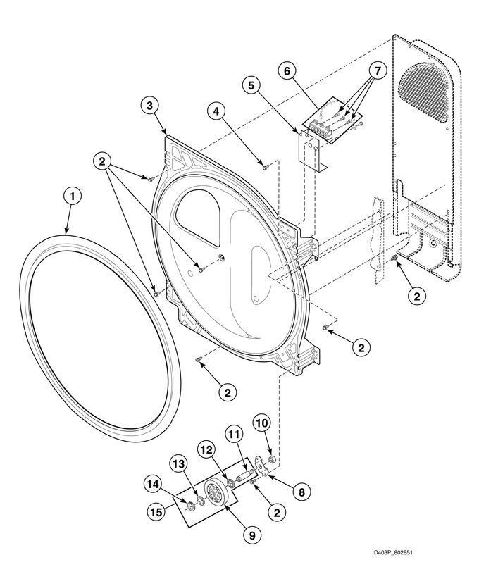 Rear Bulkhead, Felt Seal, Cylinder Roller And Terminal Block