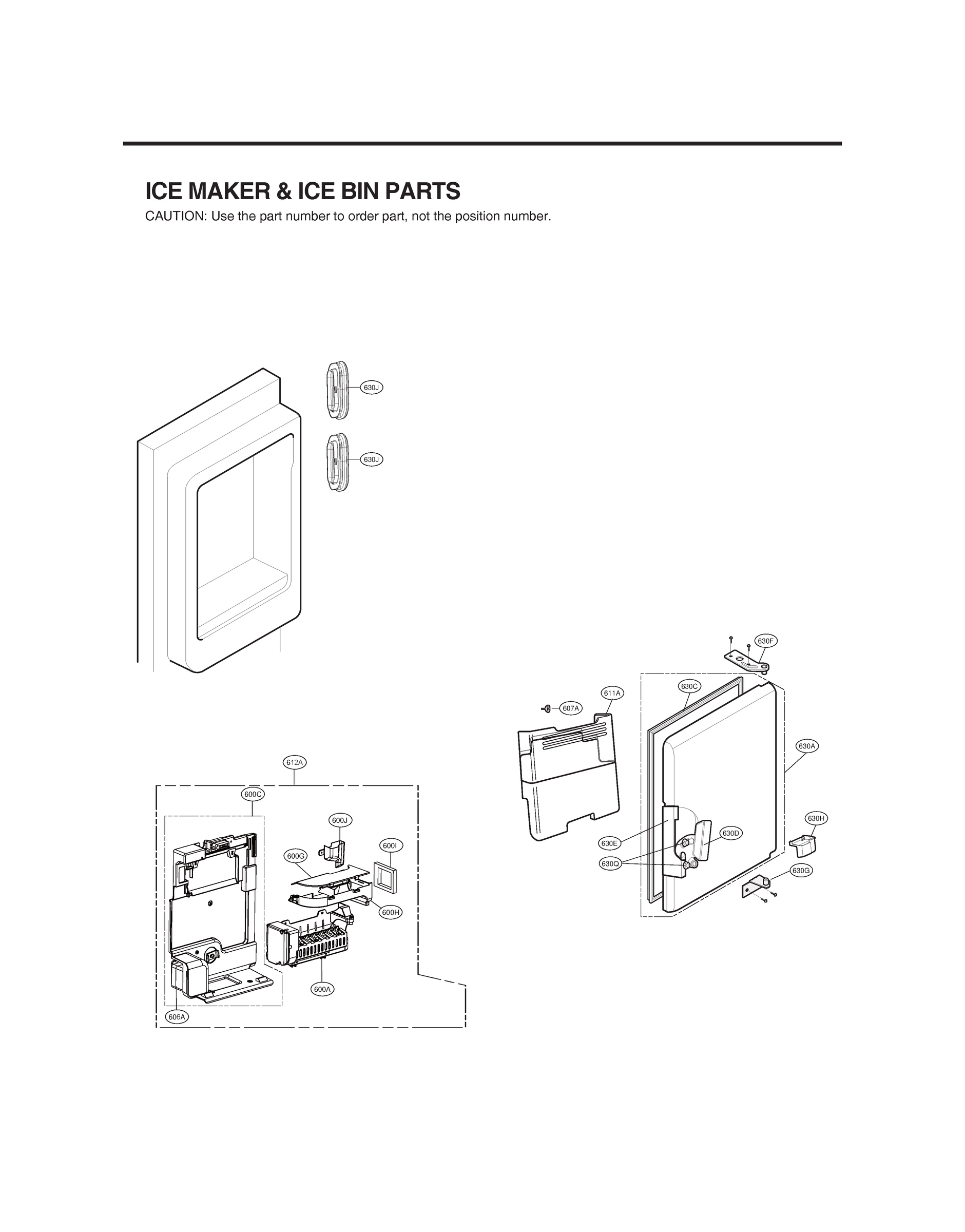 ICE MAKER & ICE BIN PARTS