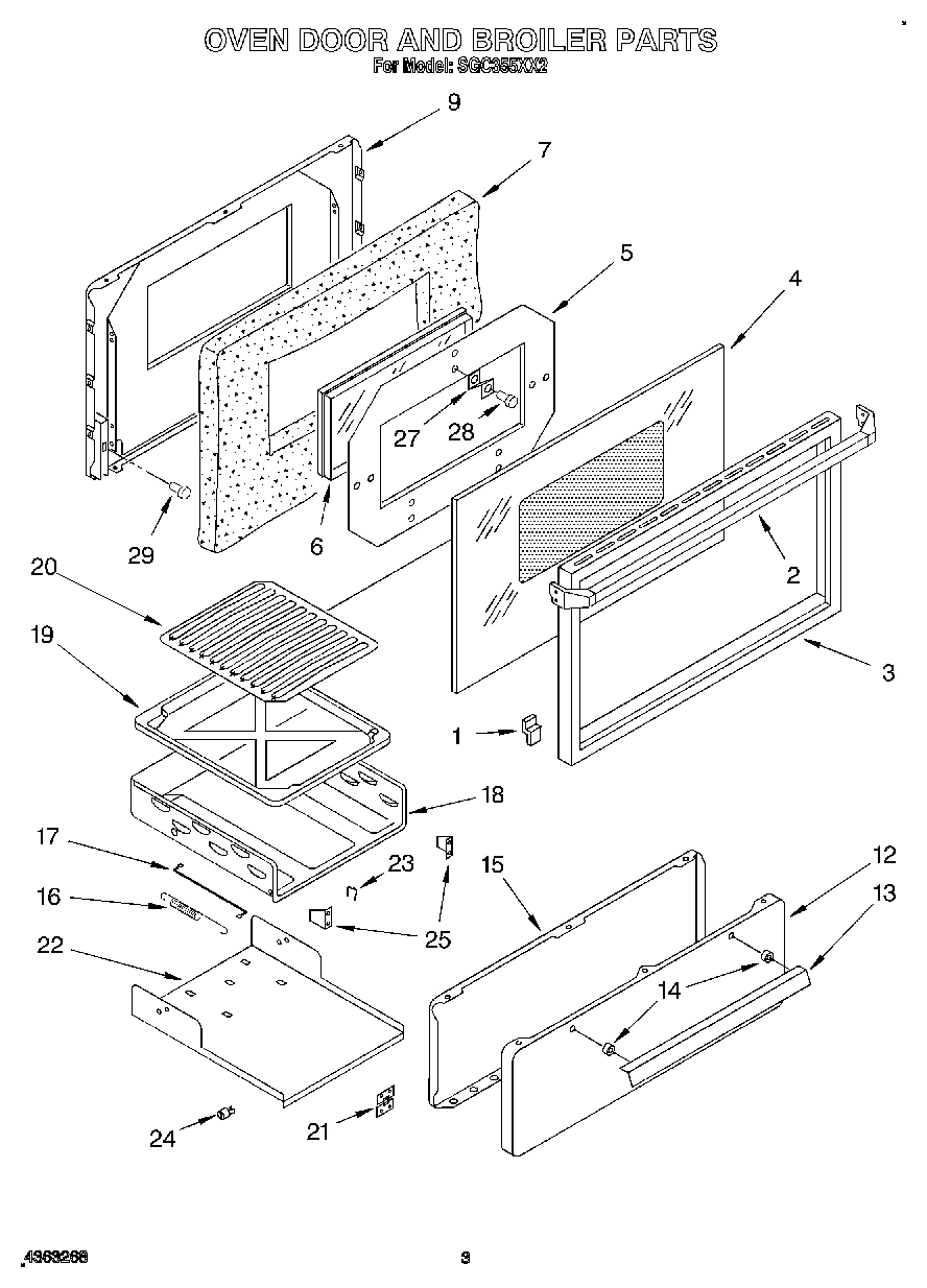 03 - OVEN DOOR AND BROILER