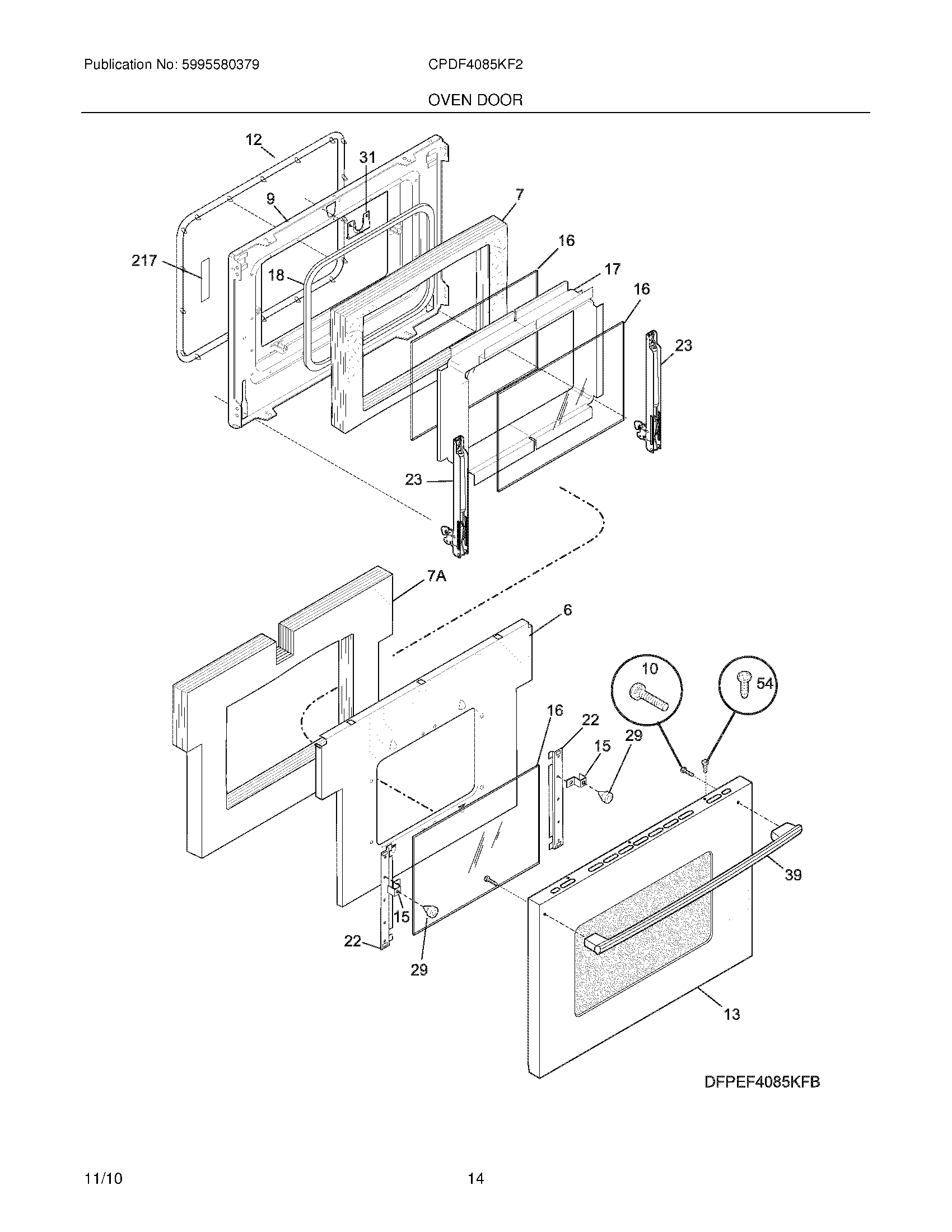 13 - OVEN DOOR