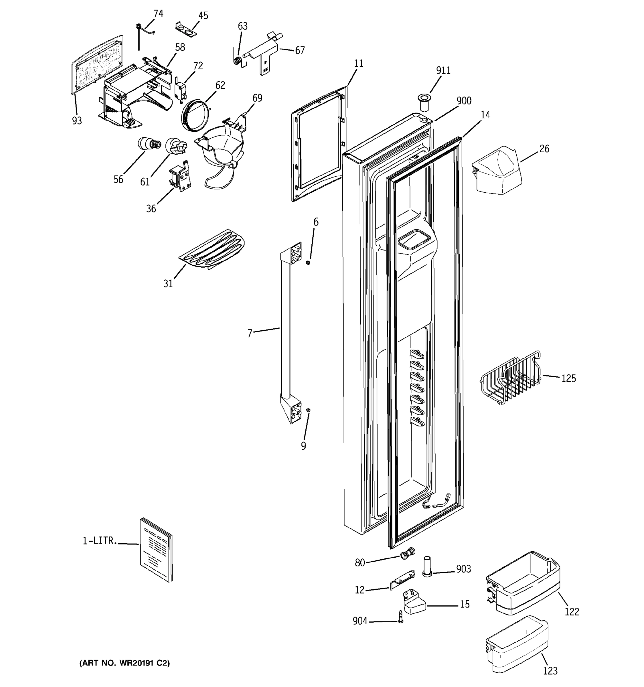 FREEZER DOOR