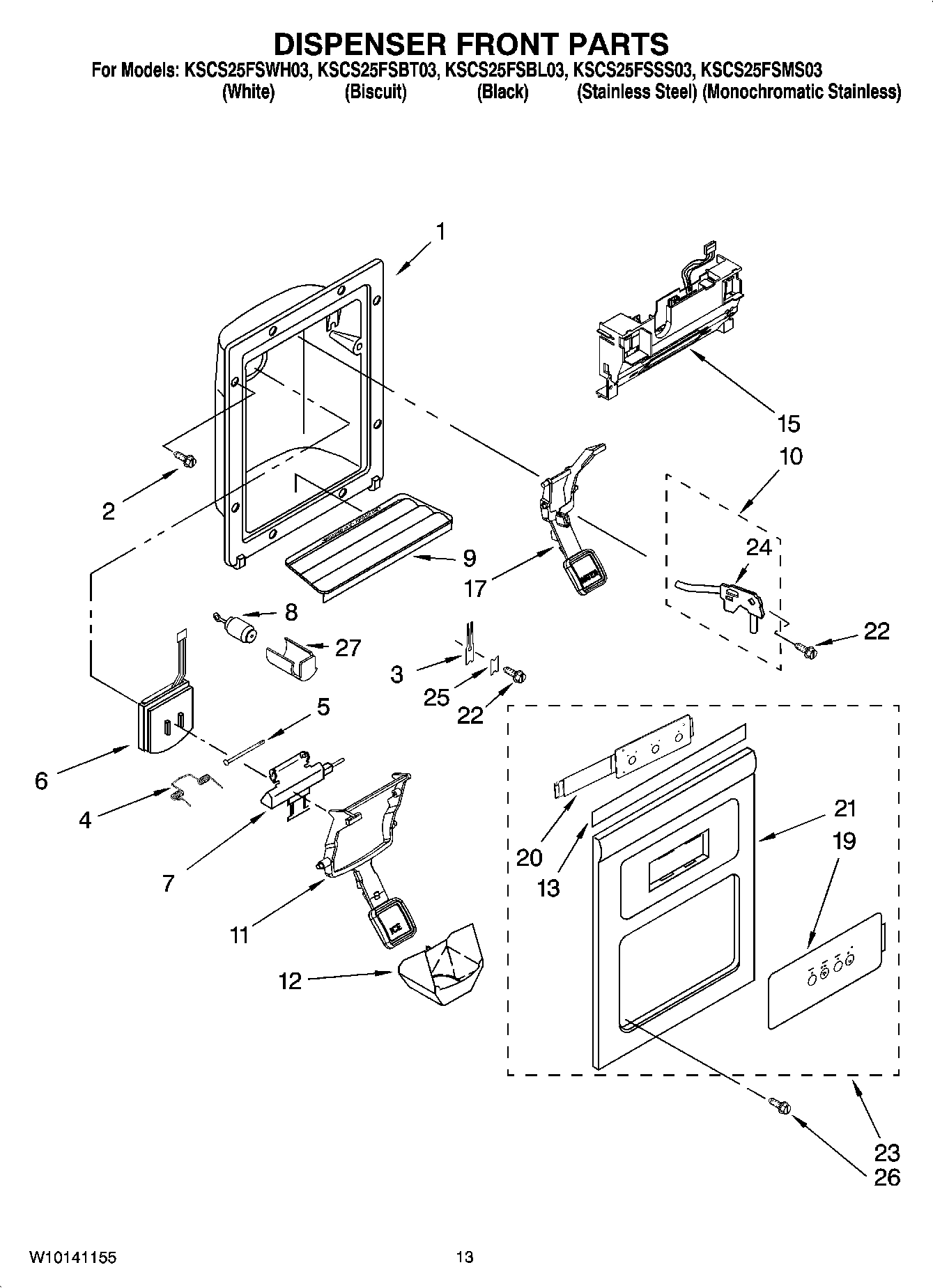 08 - DISPENSER FRONT PARTS