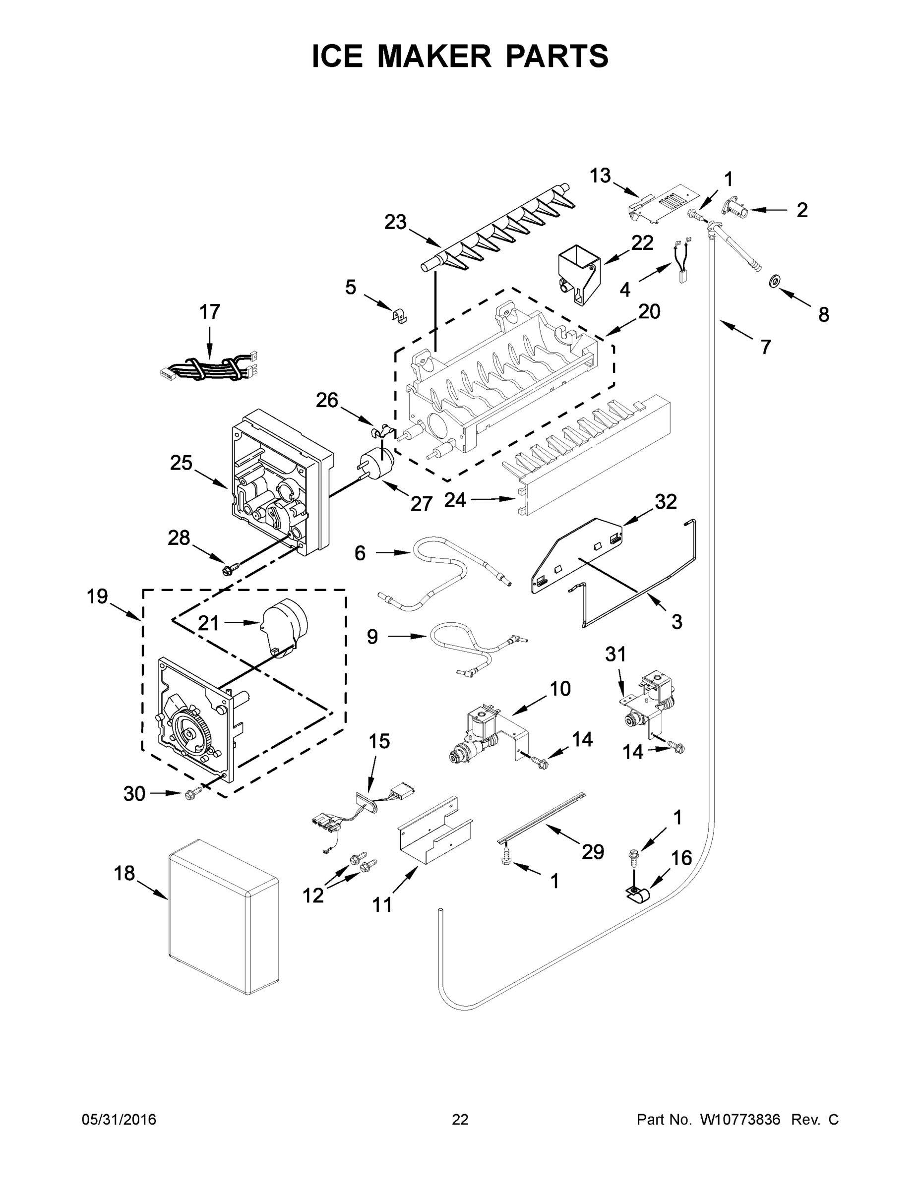 12 - ICE MAKER PARTS