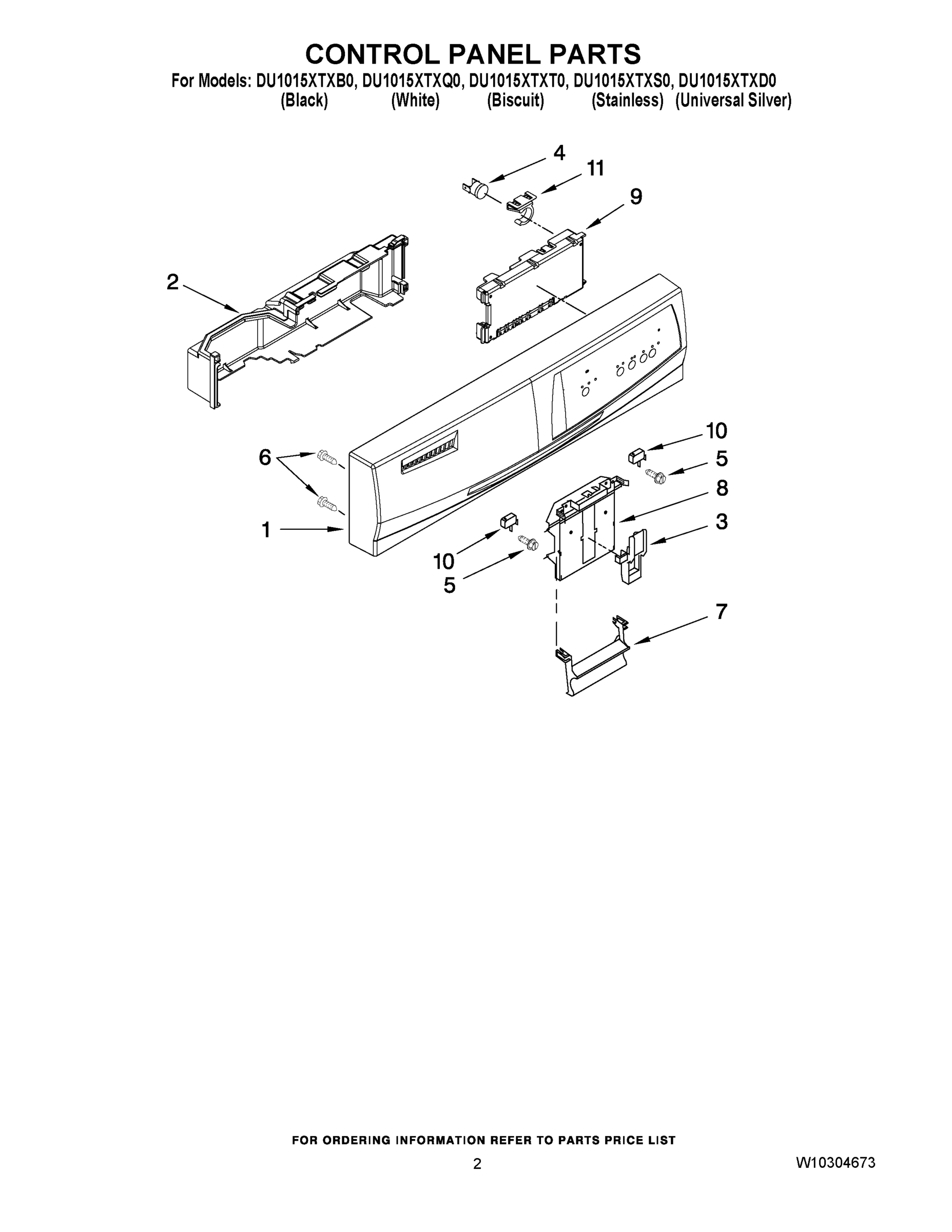 02 - CONTROL PANEL PARTS