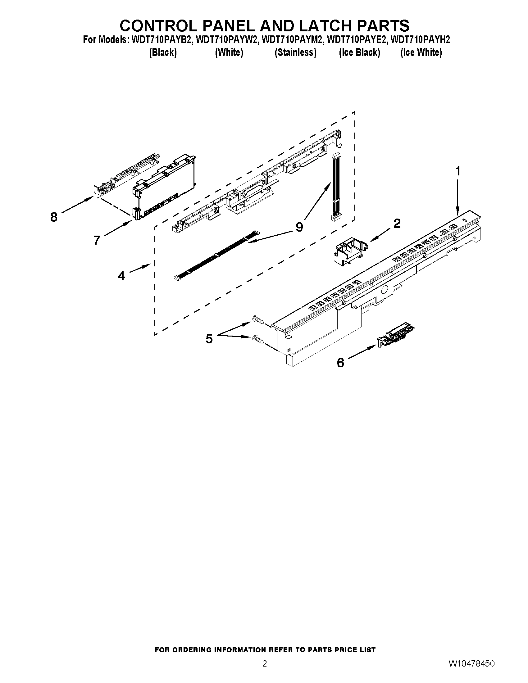 02 - CONTROL PANEL AND LATCH PARTS