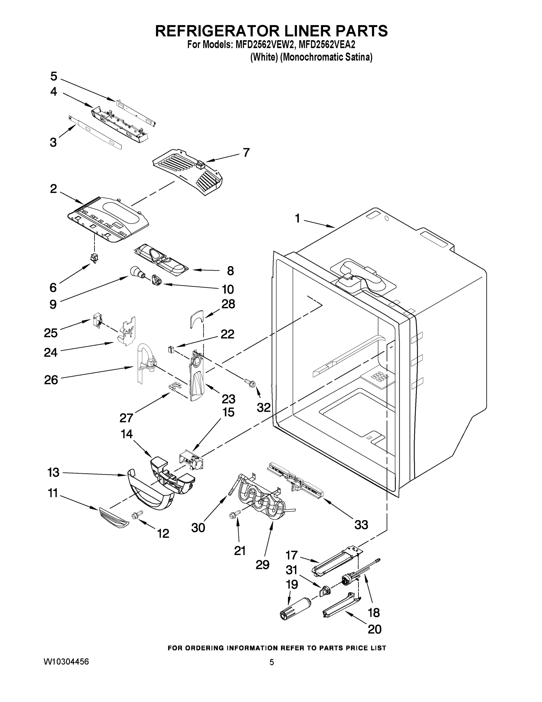 03 - REFRIGERATOR LINER PARTS