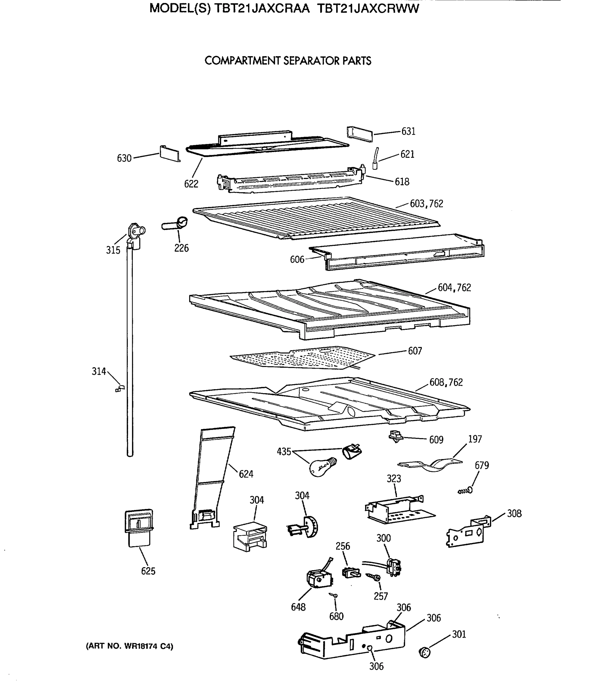 COMPARTMENT SEPARATOR PARTS