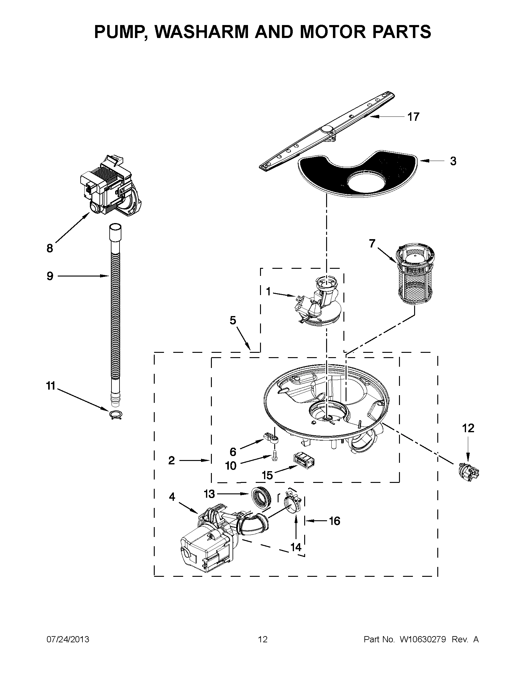 06 - PUMP, WASHARM AND MOTOR PARTS
