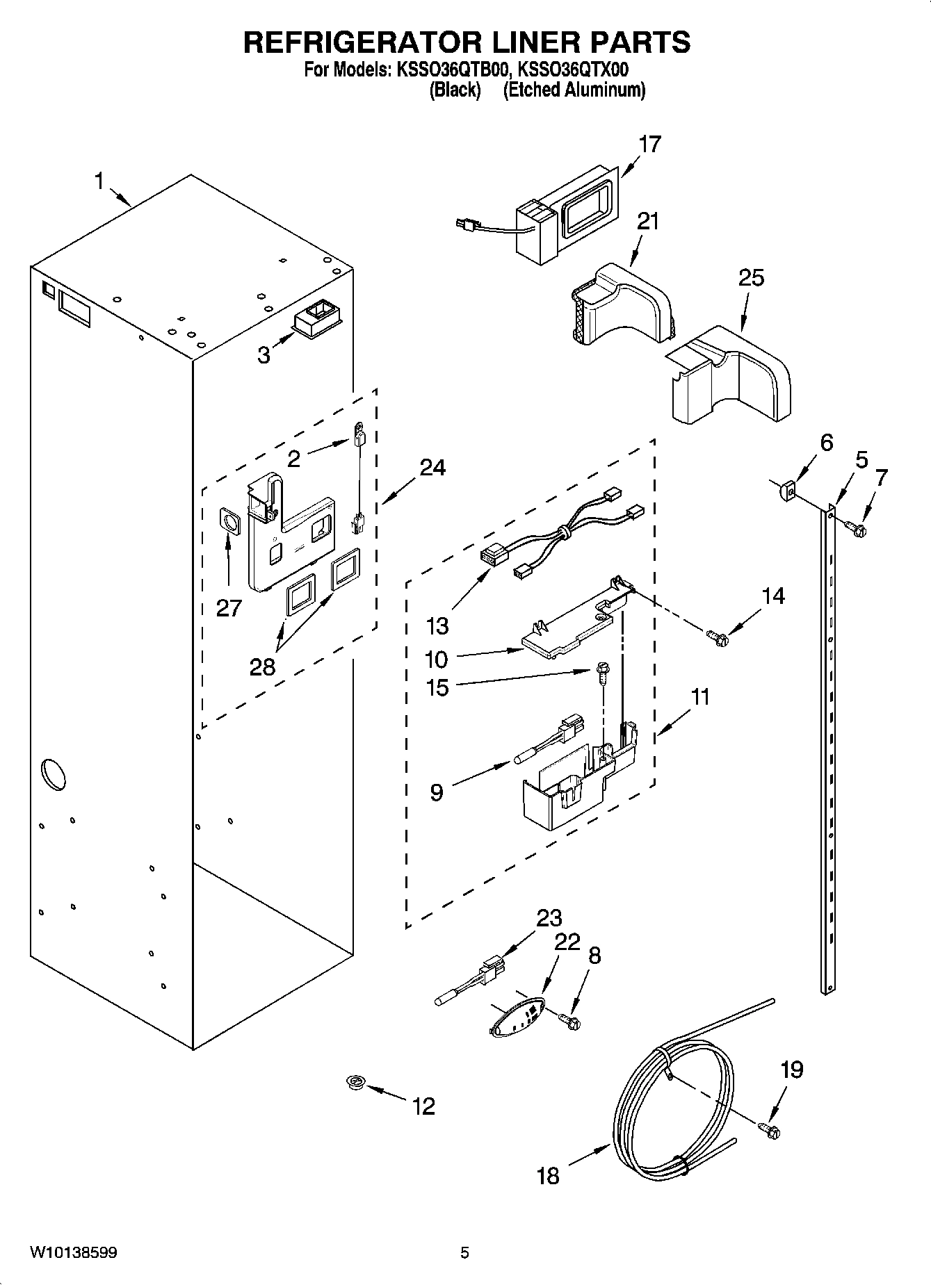 04 - REFRIGERATOR LINER PARTS