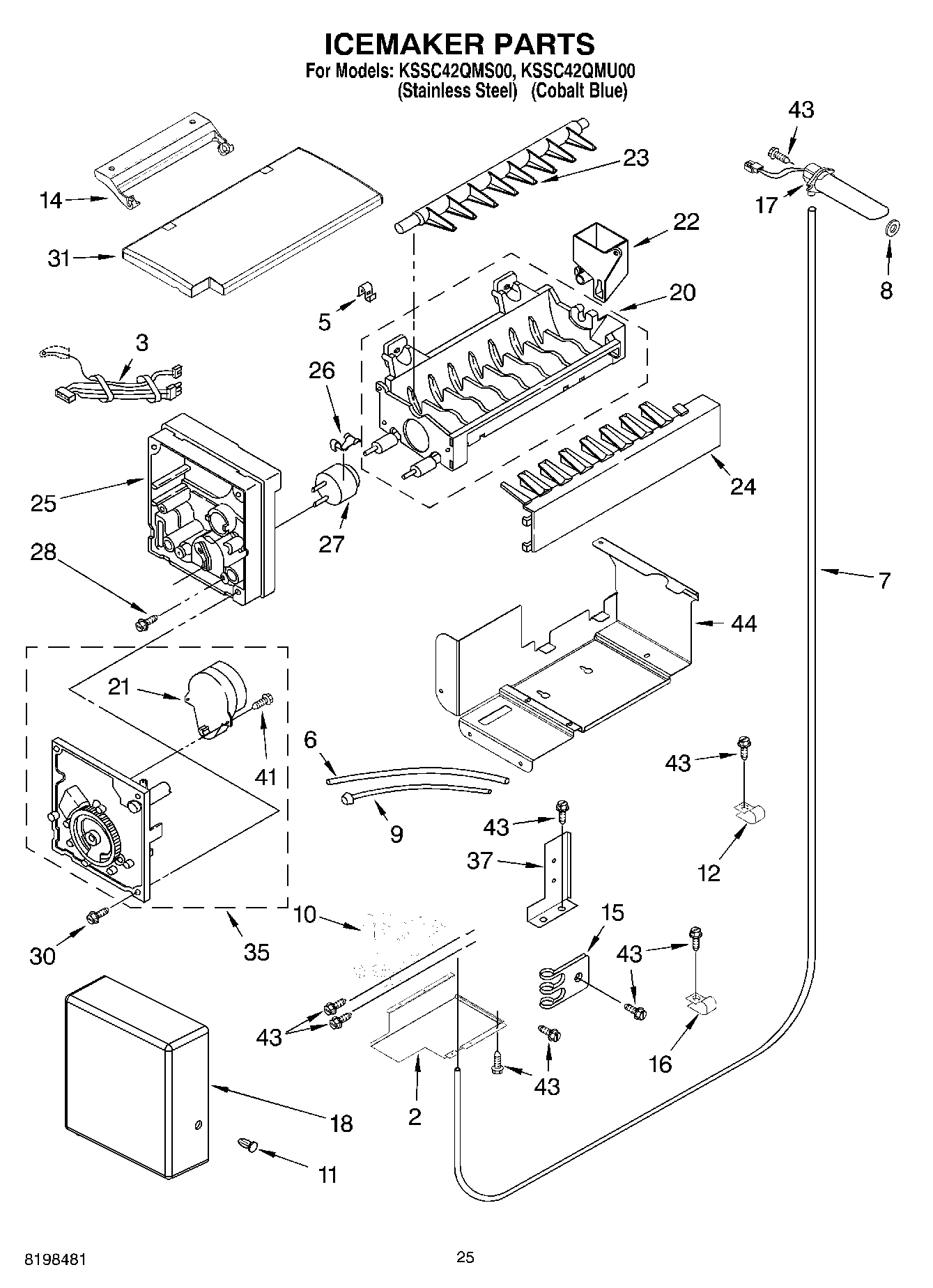 15 - ICEMAKER PARTS