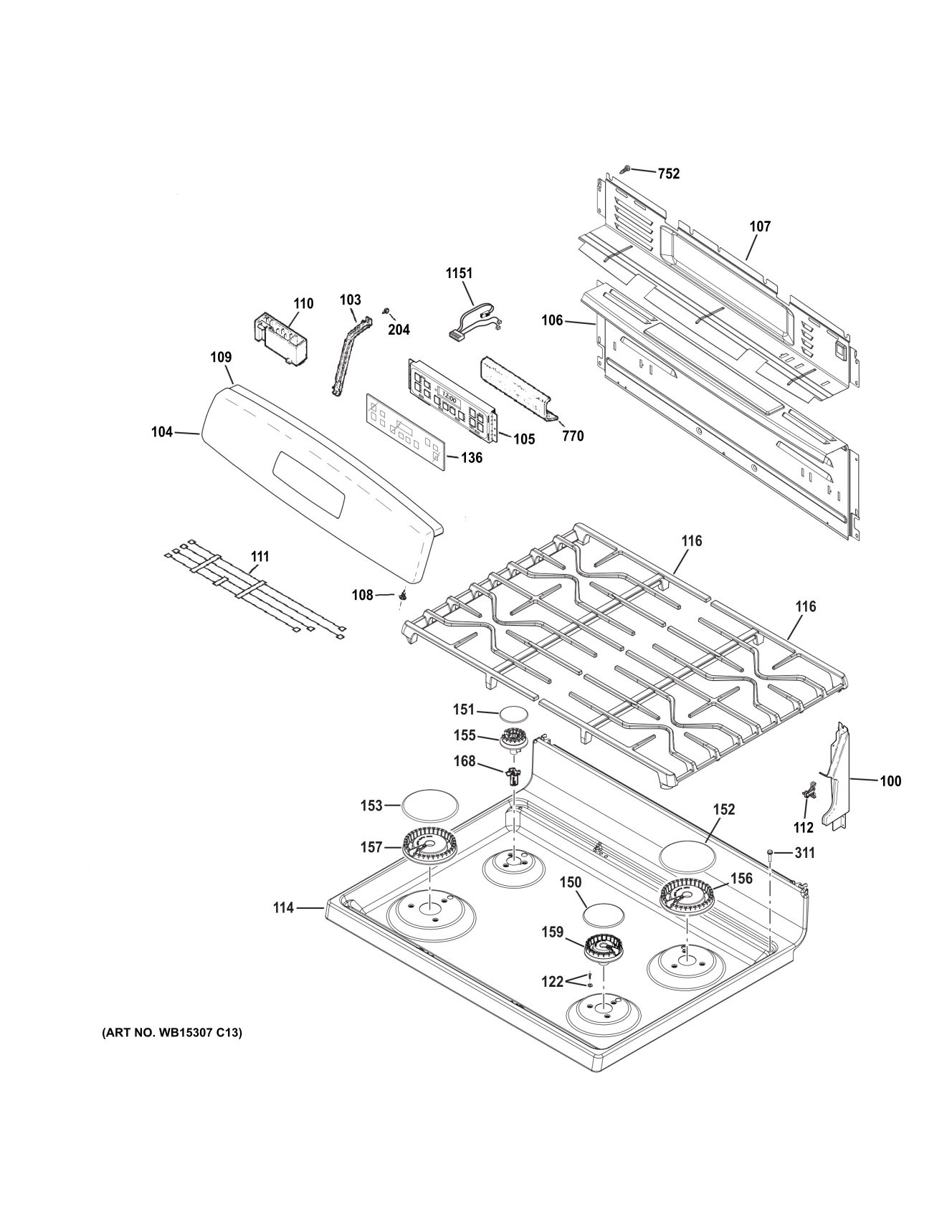 CONTROL PANEL & COOKTOP