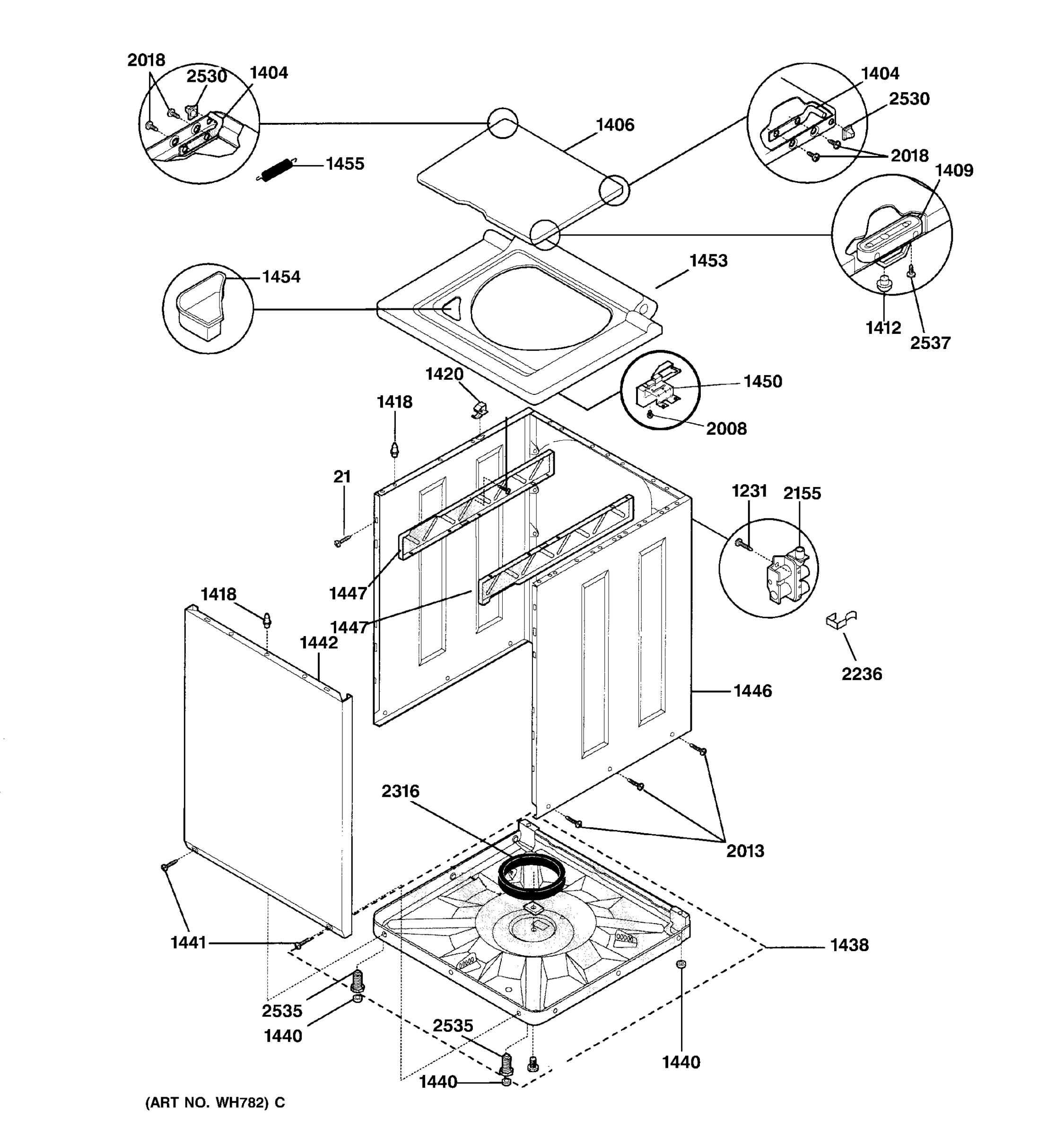 WASHER CABINET & TOP