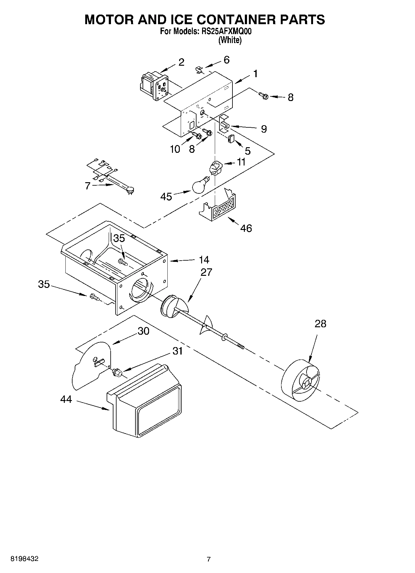 05 - MOTOR AND ICE CONTAINER PARTS