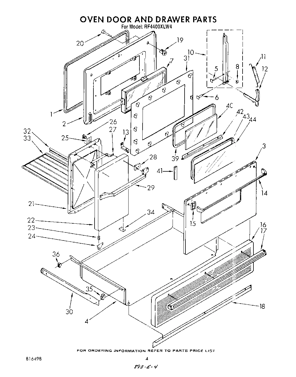 03 - OVEN DOOR AND DRAWER