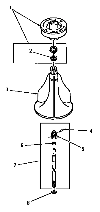 03 - AGITATOR, SHAFT & FABRIC SOFTENER DISP