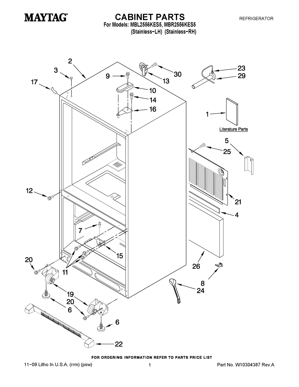 01 - CABINET PARTS