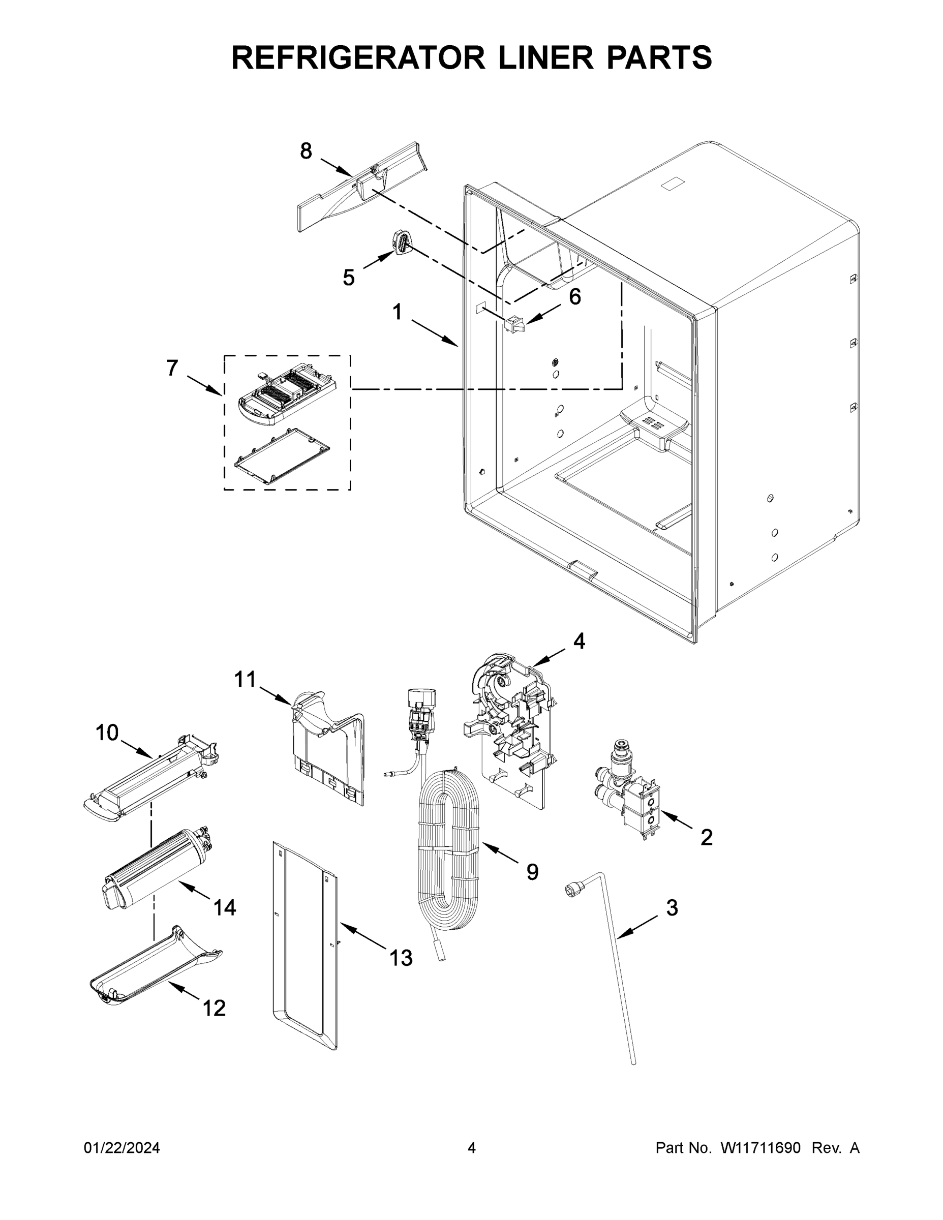 03 - REFRIGERATOR LINER PARTS