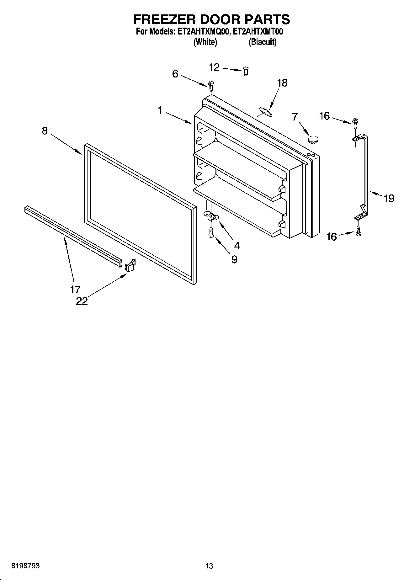 07 - FREEZER DOOR PARTS