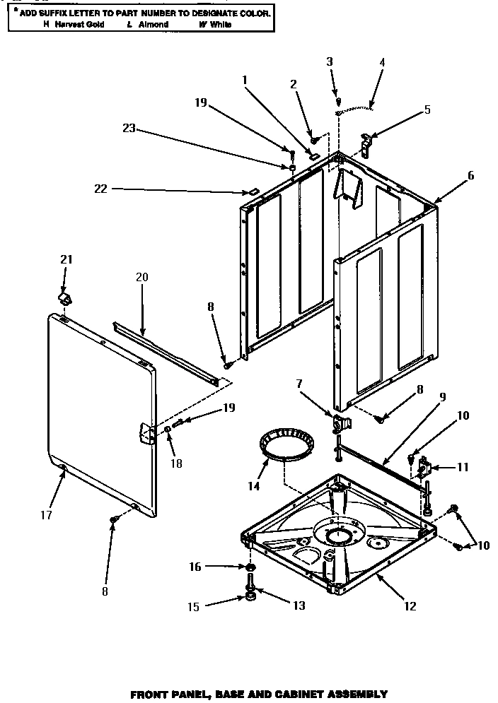 07 - FRONT PANEL, BASE & CABINET ASSY