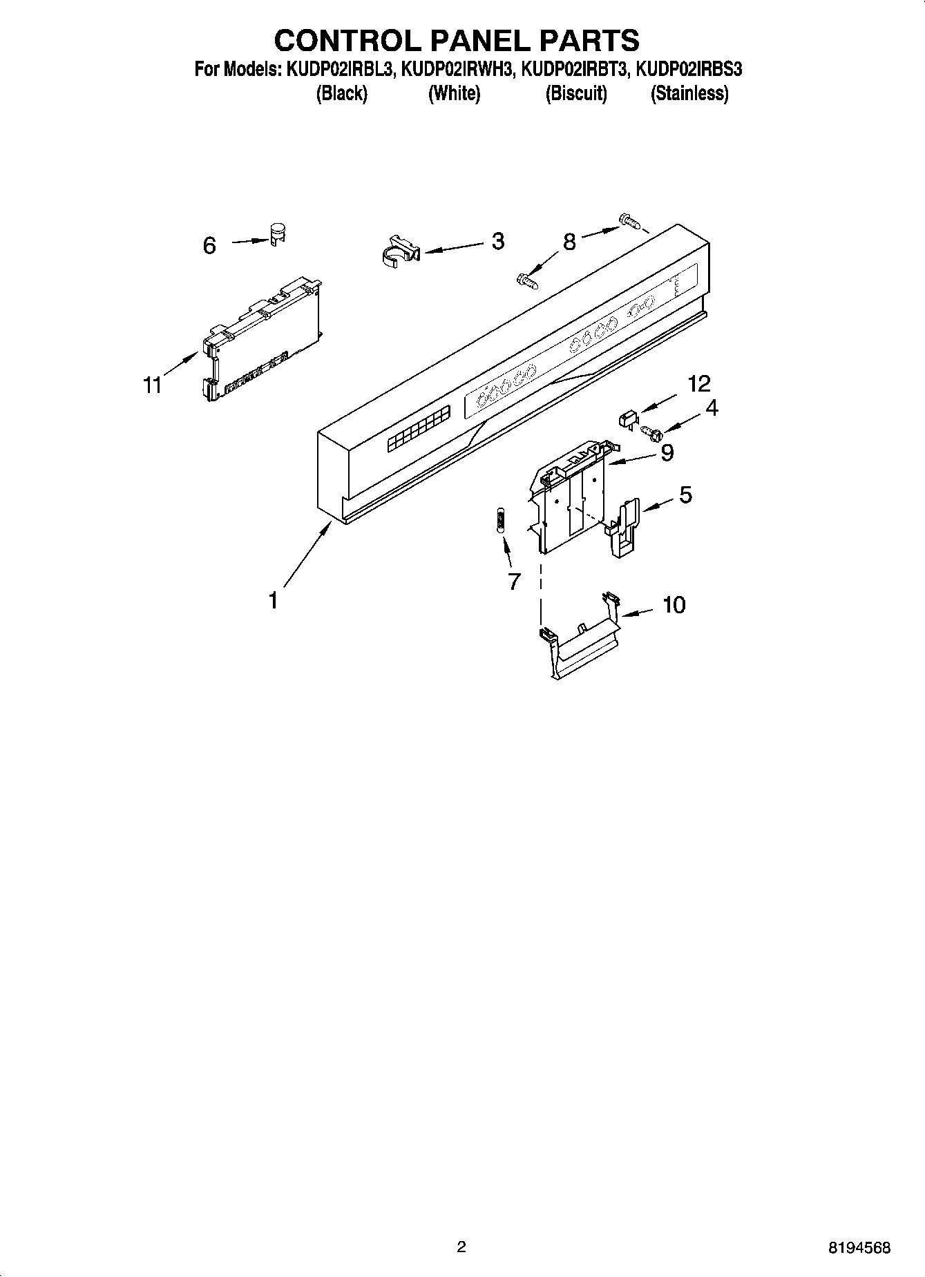 02 - CONTROL PANEL PARTS