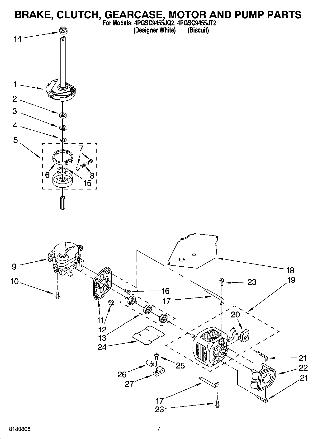 04 - BRAKE, CLUTCH, GEARCASE, MOTOR AND PUMP PARTS