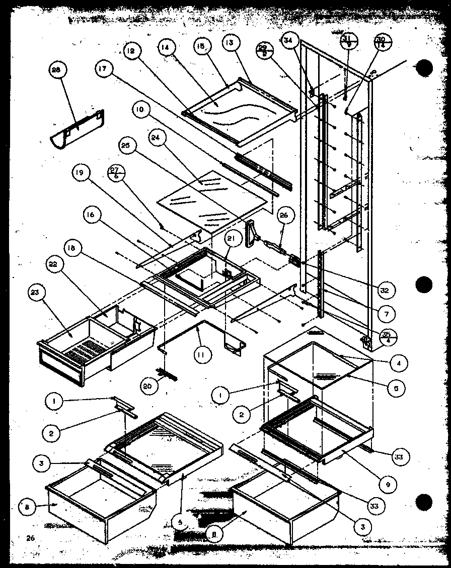 15 - REF SHELVING AND DRAWERS
