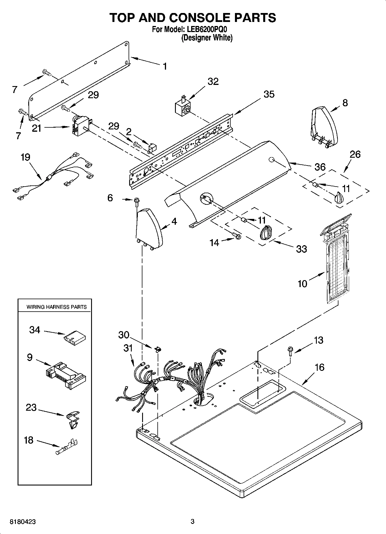 02 - TOP AND CONSOLE PARTS