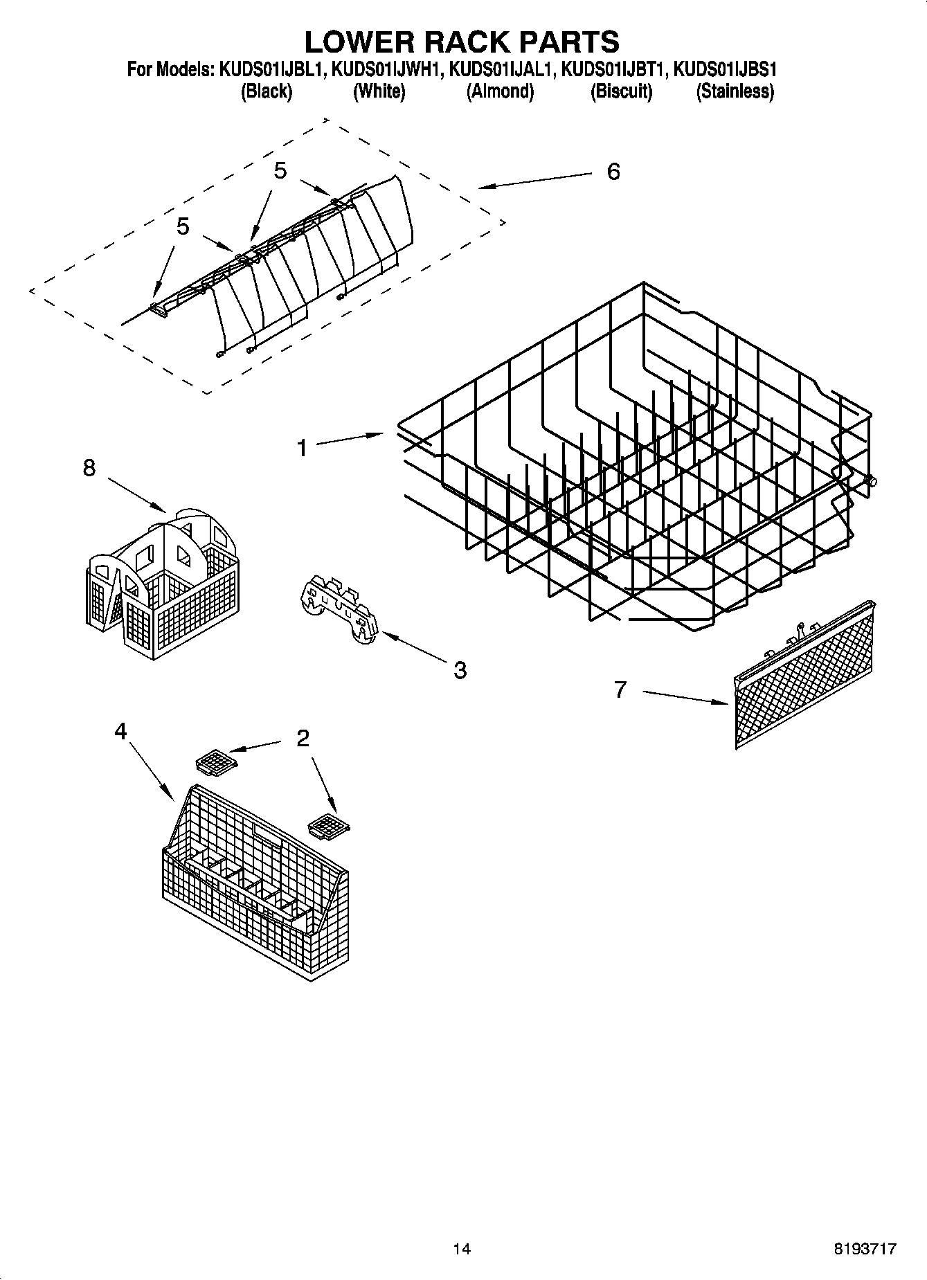 11 - LOWER RACK PARTS