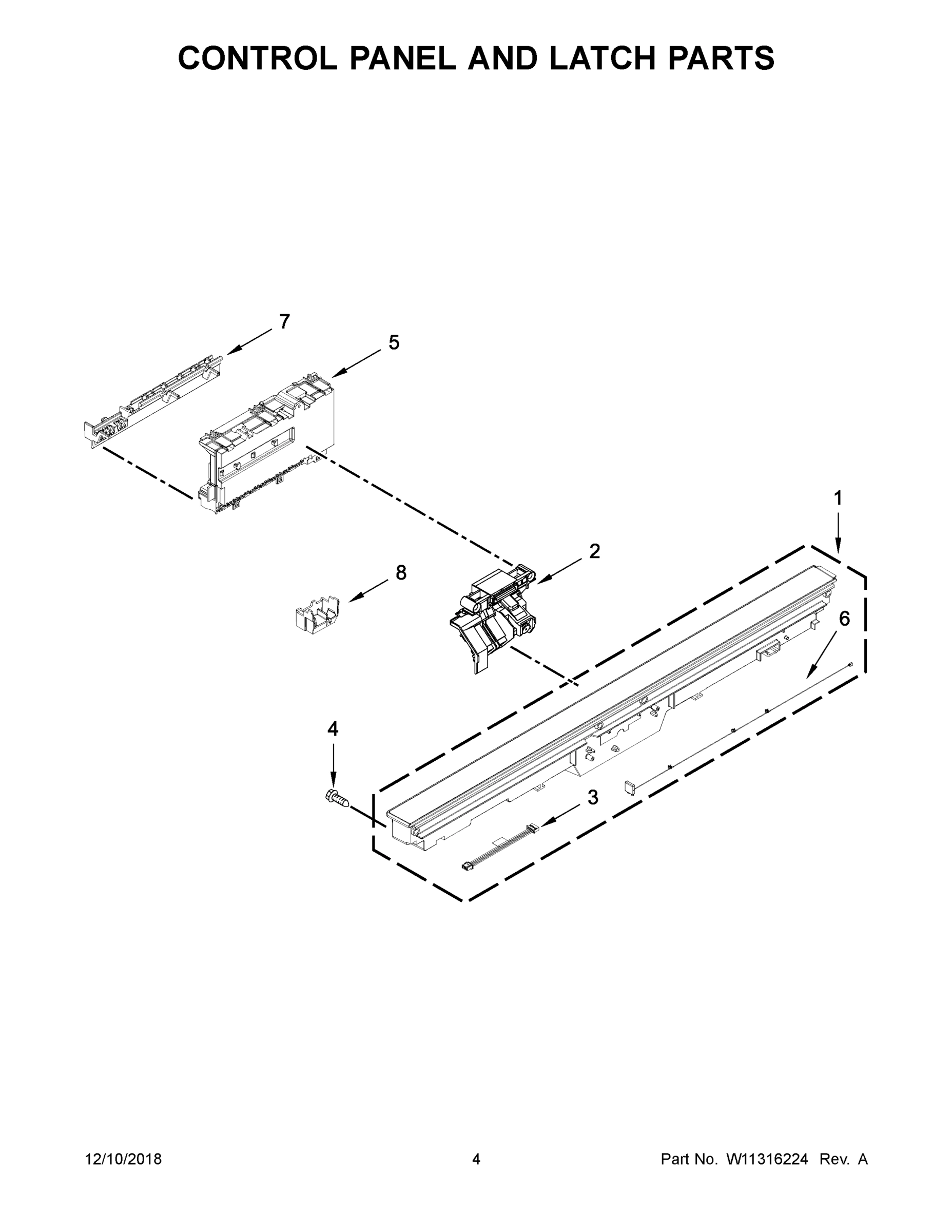 03 - CONTROL PANEL AND LATCH PARTS