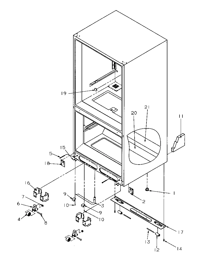 10 - ROLLERS/DRAIN TUBE