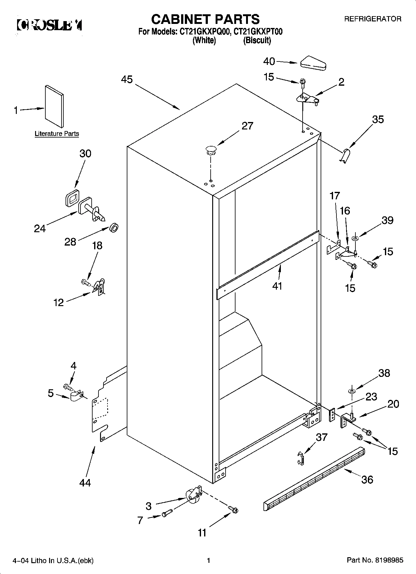 01 - CABINET PARTS