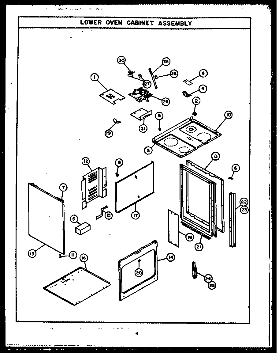 01 - LOWER OVEN CABINET ASSY