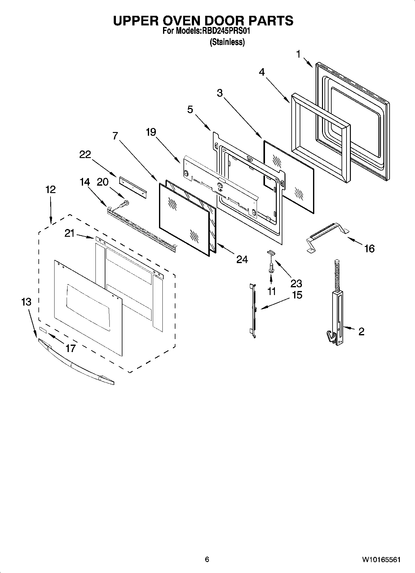 04 - UPPER OVEN DOOR PARTS