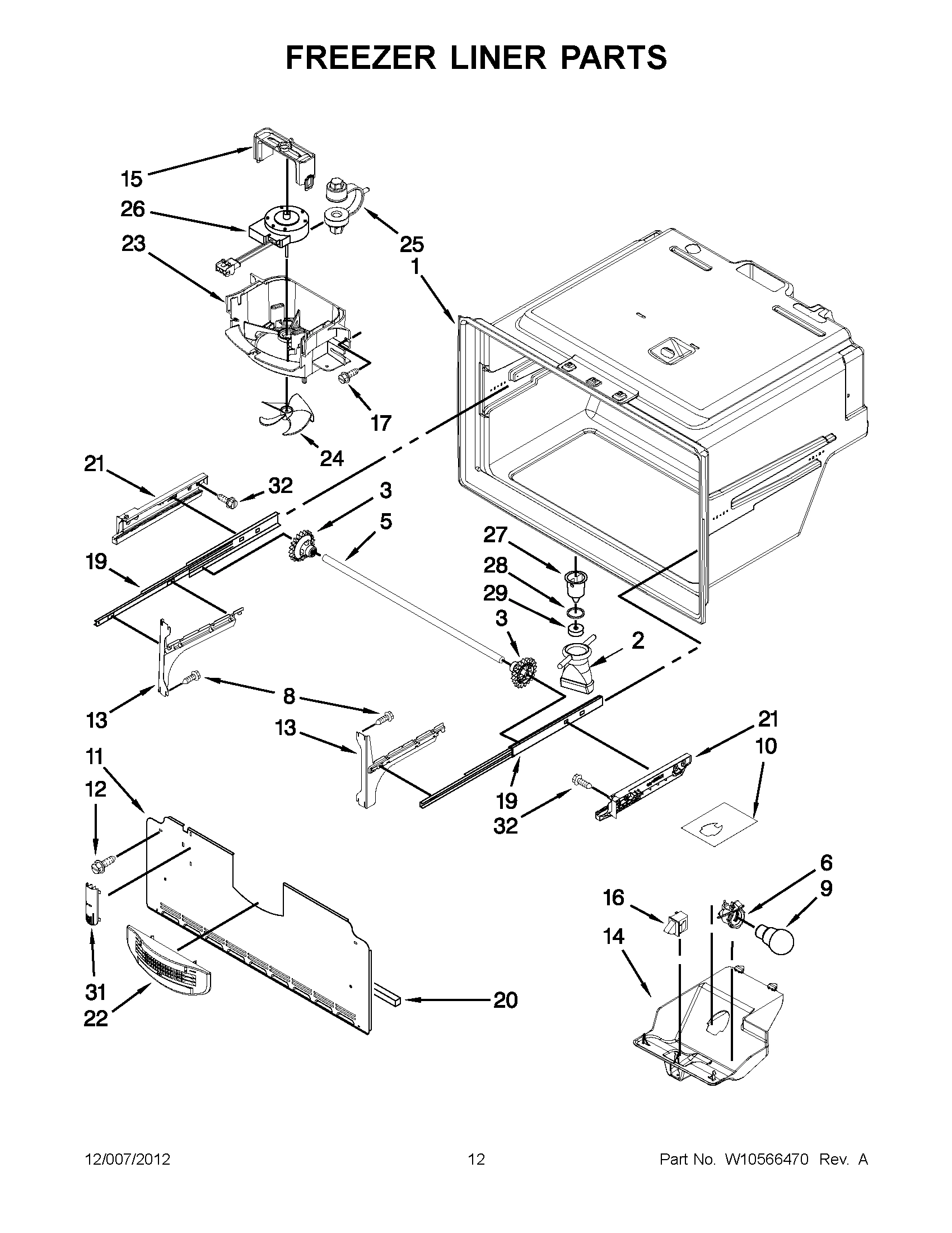 06 - FREEZER LINER PARTS