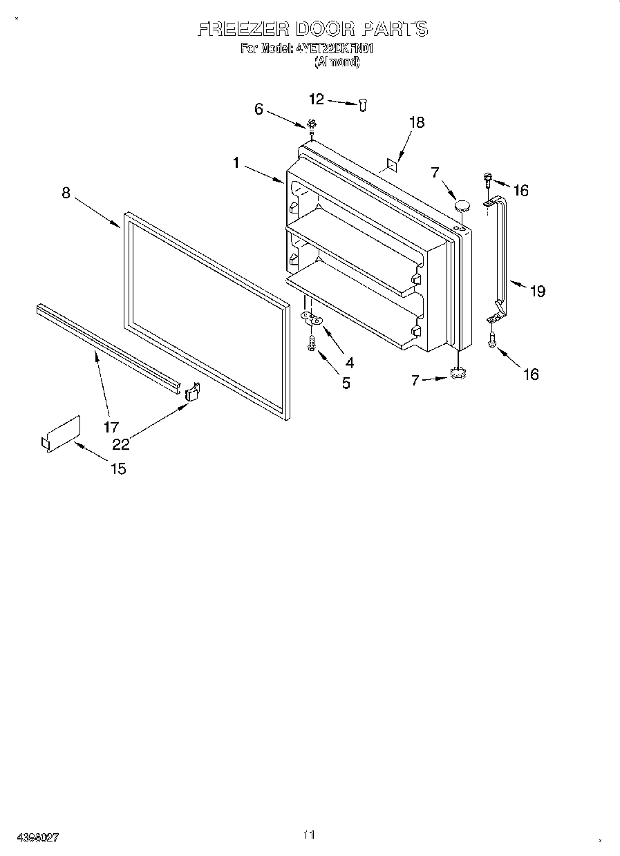 06 - FREEZER DOOR, LIT/OPTIONAL