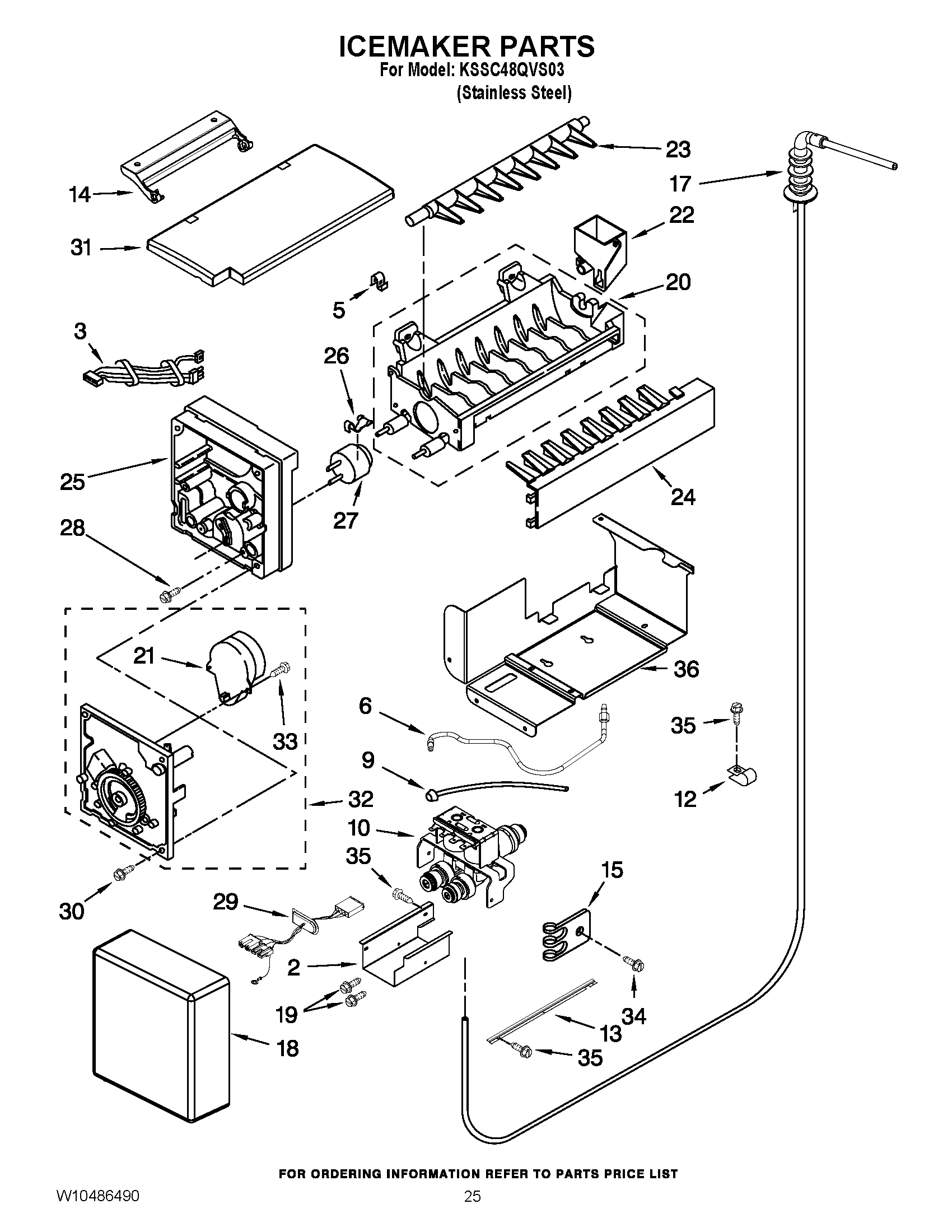 15 - ICEMAKER PARTS