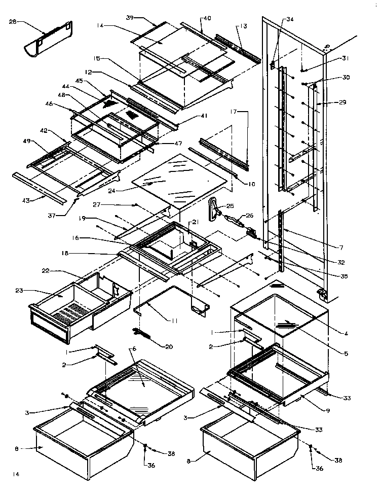 13 - REF SHELVING AND DRAWERS