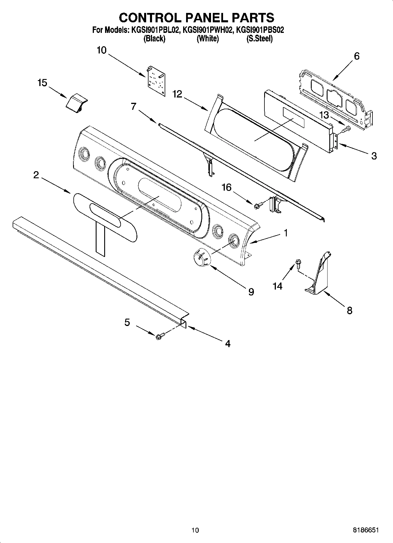 07 - CONTROL PANEL PARTS, OPTIONAL PARTS