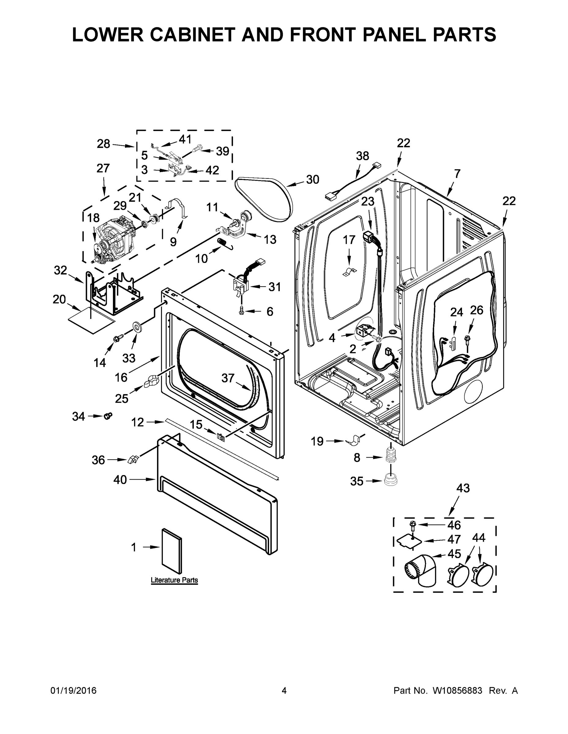 03 - LOWER CABINET AND FRONT PANEL PARTS