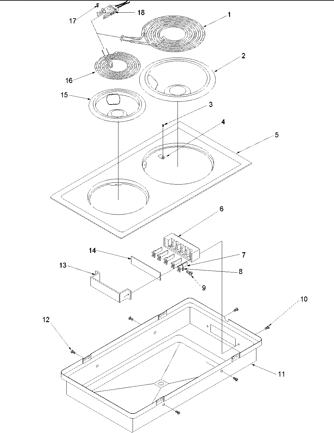 01 - OPEN COIL COOKTOP - CC1E/W