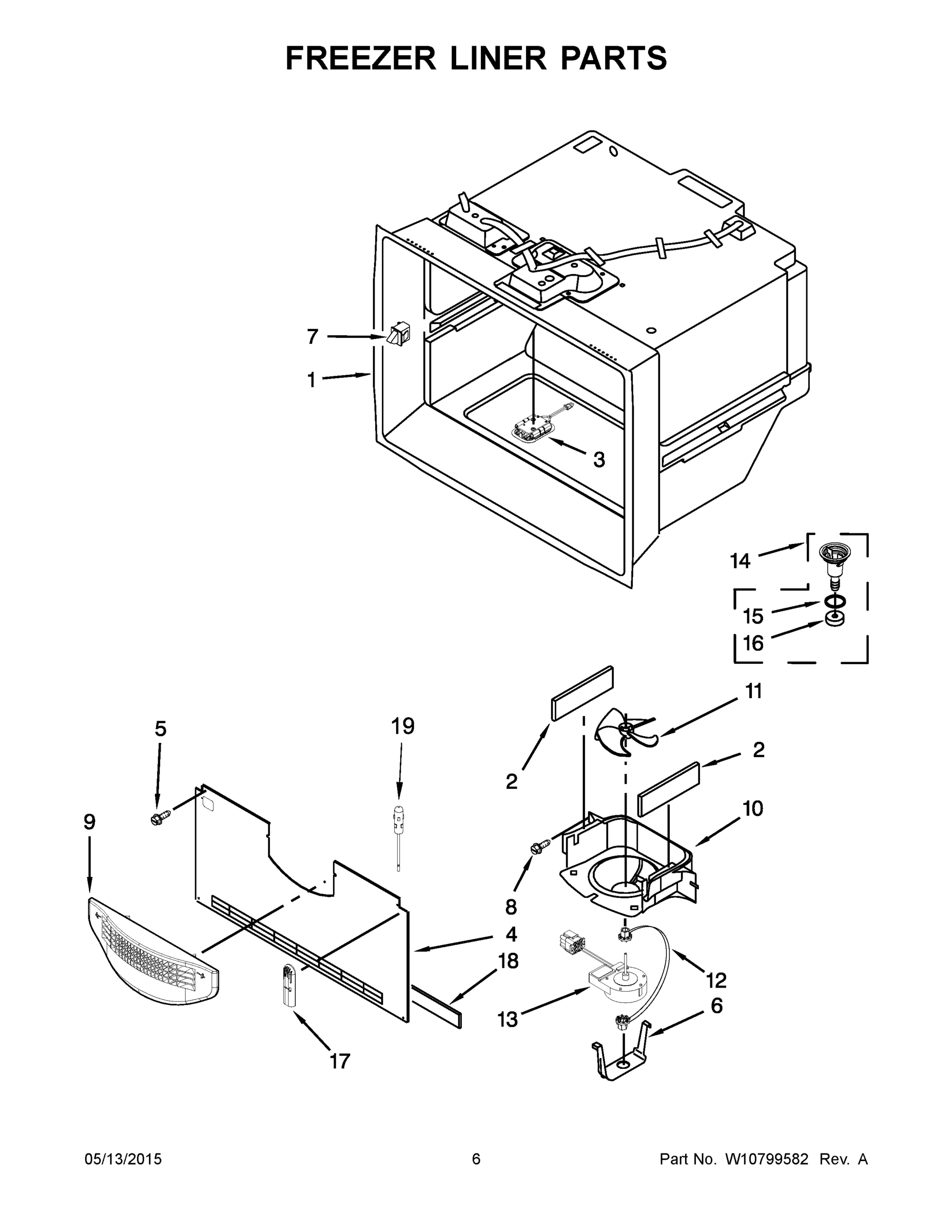 04 - FREEZER LINER PARTS