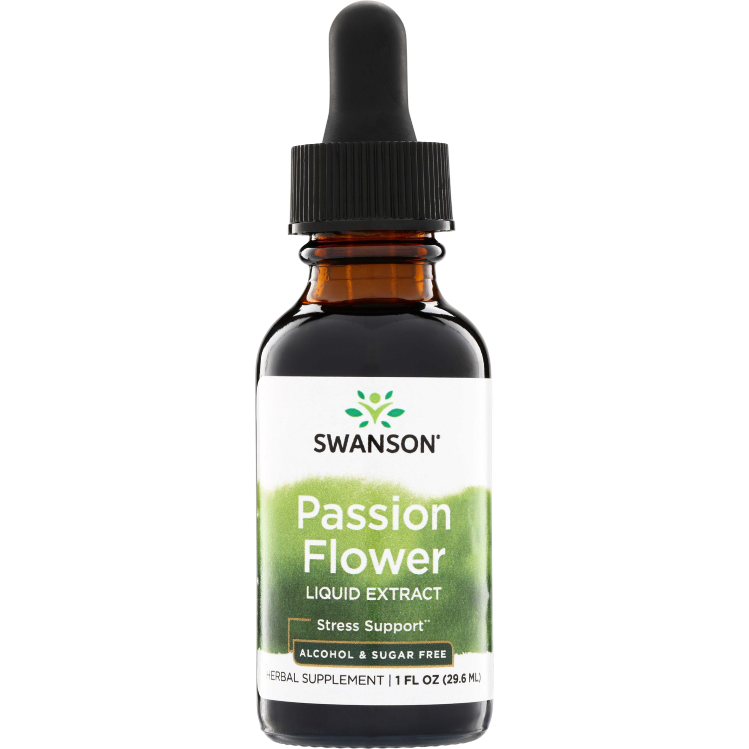 Swanson Vitamins Passion Flower Liquid Extract - Alcohol & Sugar Free Vitamin | 1 G 1 fl oz Liquid
