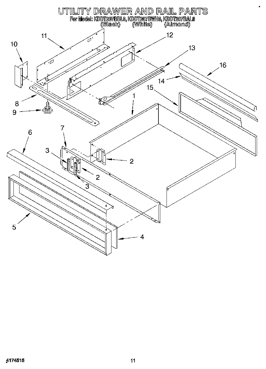 08 - UTILITY DRAWER AND RAIL