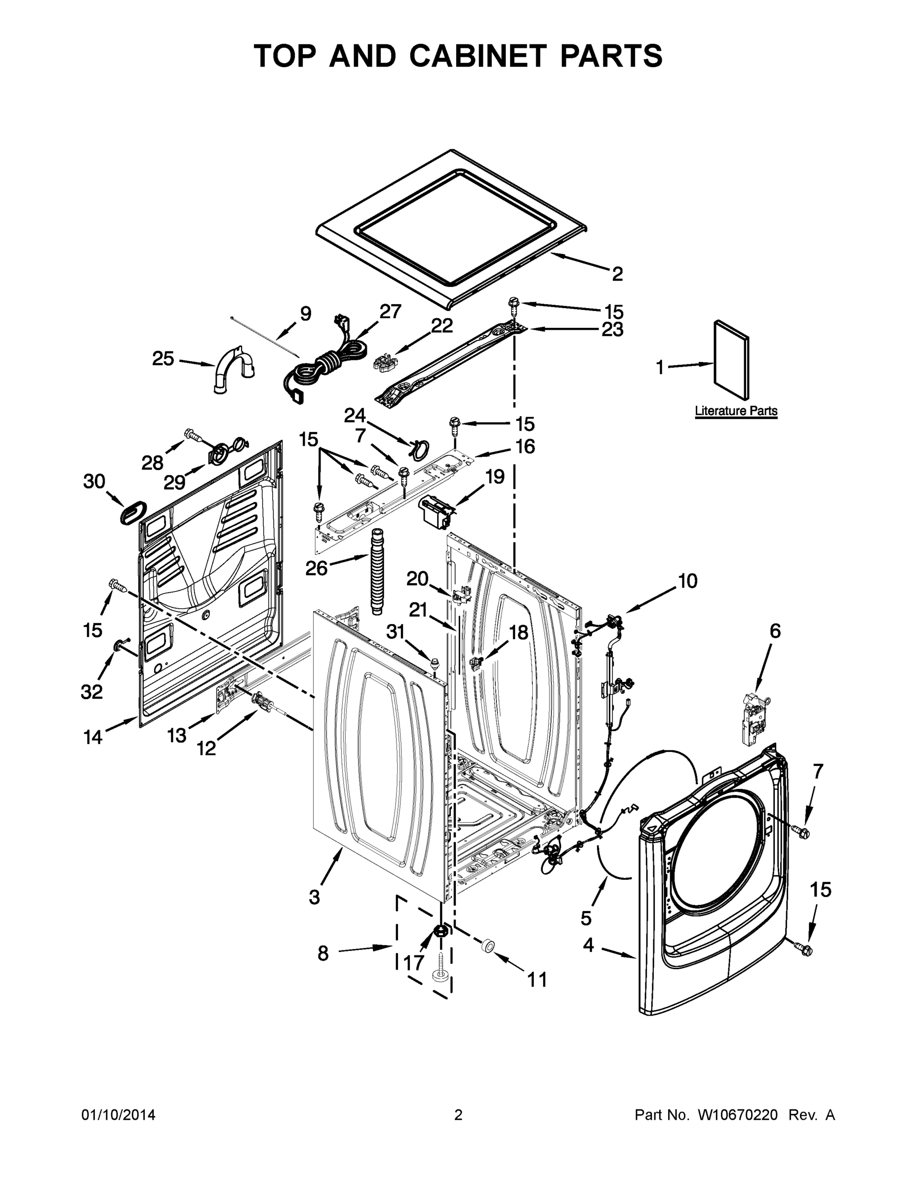 02 - TOP AND CABINET PARTS