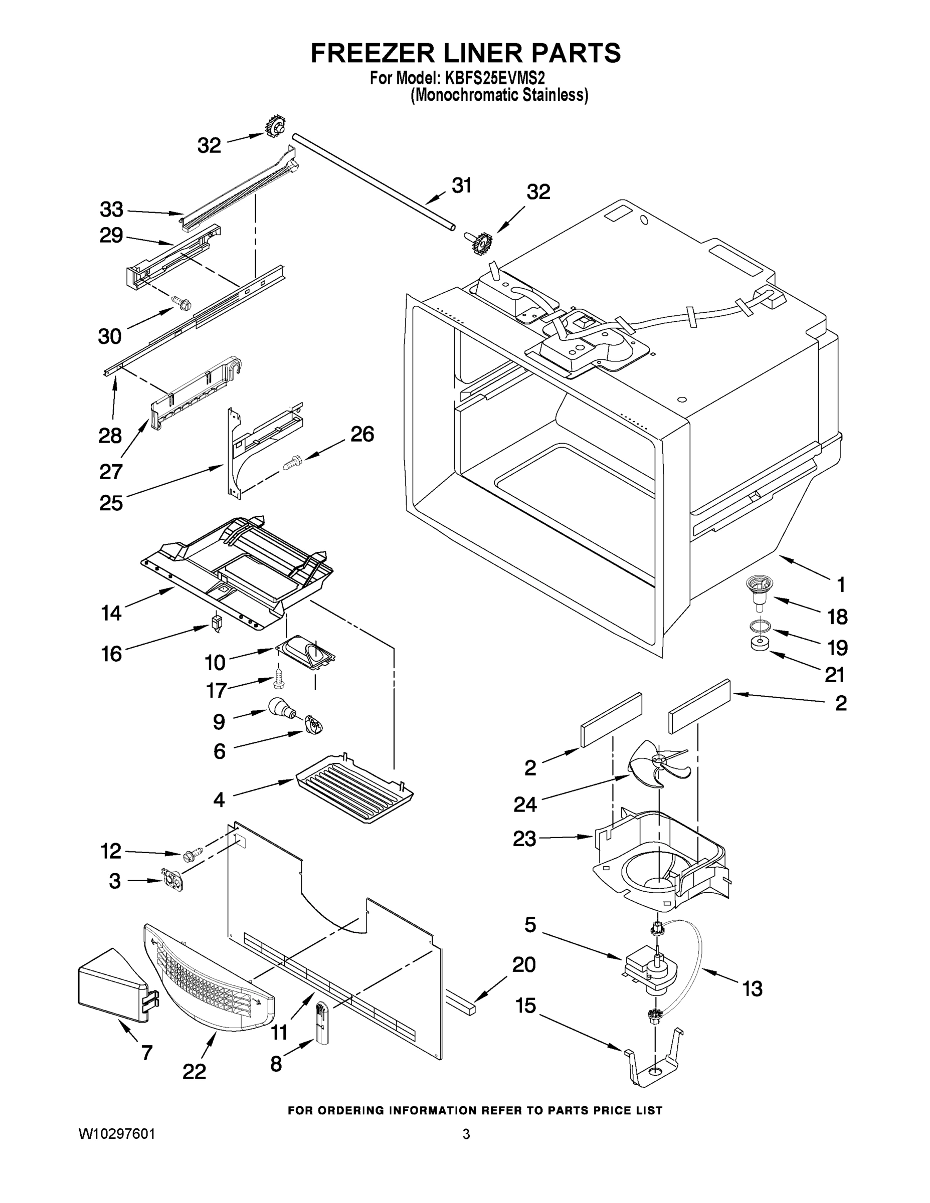 02 - FREEZER LINER PARTS