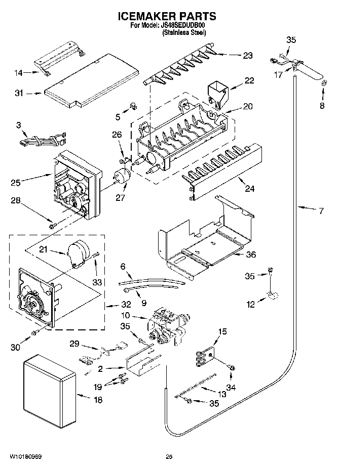 15 - ICEMAKER PARTS